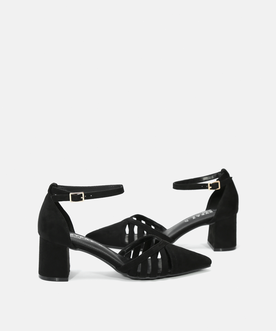 Zapatos tacón terciopelo detalle image number null